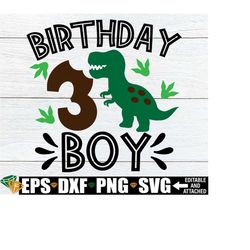 Birthday Boy, 3rd Birthday, Dinosaur Birthday SVG, Dinosaur 3rd Birthday, Dinosaur Birthday Boy, Dinosaur Birthday Shirt svg, Cut File, SVG