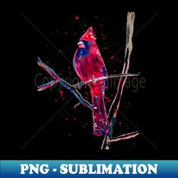 Red Cardinal in Winter - Modern Sublimation PNG File - Boost Your Success with this Inspirational PNG Download