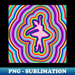 Echo of the Rainbow Ballerina Dance Aura - PNG Transparent Sublimation Design - Create with Confidence