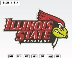 Illinois State Redbirds Embroidery Designs, Machine Embroidery Files, NCAA Embroidery Files