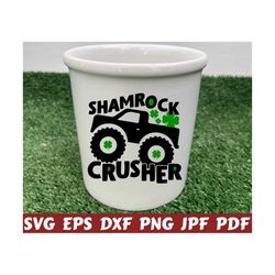 Shamrock Crusher SVG - Shamrock SVG - Crusher SVG - St Patrick's Boy Svg - Monster Truck Svg - St Patrick's Day Cut File - St Patricks Quote