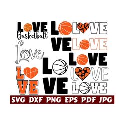 Love Basketball SVG - Basketball Lover SVG - Basketball Heart SVG - Basketball Ball Svg - Basketball Clipart - Basketball Cut File - Design