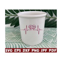 Wife Mom Nurse SVG - Wife SVG - Mom SVG - Nurse Heartbeat Svg - Stethoscope Svg - Nurse Life Svg - Nurse Cut File - Nurse Quote Svg - Saying