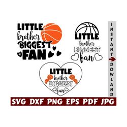 little brother biggest fan svg - little brother svg - biggest fan svg - basketball fan svg - basketball cut file- basketball quote svg- png