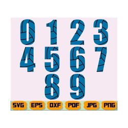 Volleyball Number SVG - Softball Number SVG - Number SVG - Sport Number Svg - Volleyball Cut File - Shirt - Volleyball Birthday Number Svg