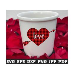 Buffalo Plaid Heart SVG - Plaid Heart SVG - Love SVG - Buffalo Heart Svg - Heart Svg - Heart Cut File - Heart Clipart - Valentine's Cut File