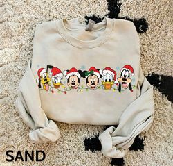 Disney Friends Christmas Sweatshirt, Mickey Minnie Christmas Shirts, Christmas Light Shirts, Christmas Gifts, Disneyworl