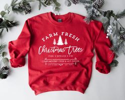 Farm Fresh Christmas Trees Shirt, Pine Spruce Fir, Christmas Gift Ideas, Holiday Shirt, Christmas Sweatshirt, Unisex Adu