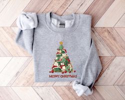 Meowy Christmas Sweatshirt, Christmas Sweater, Meowy Christmas Shirt, Christmas Cat Sweatshirt, Retro Christmas Shirt, C