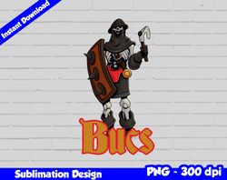 Buccaneers Png, Football mascot warrior style, buccaneers t-shirt design PNG for sublimation, sport mascot design