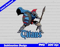 Titans Png, Football mascot warrior style, titans t-shirt design PNG for sublimation, sport mascot design