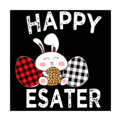 Happy Easter Day Svg, Easter Day Svg, Easter Eggs Svg, the Easter Bunny Svg, Plaid Pattern Eggs, Cute Bunny Svg, Bunny E