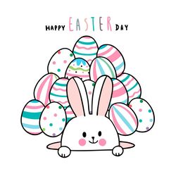 Cute Bunny Happy Easter Day Svg, Easter Day Svg, Easter Bunny Svg, Cute Bunny Svg, Bunny Ears Svg, Easter Eggs Svg, the