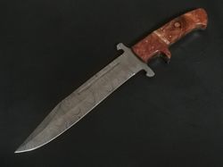 custom handmade Damascus steel hunting knife rosewood handle gift for him groomsmen gift wedding anniversary gift