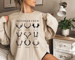 Christmas Reindeer Crew Sweatshirt,Reindeer Shirt,Christmas Deer Shirt,Christmas Hoodie,Christmas Gift,Reindeer Christma