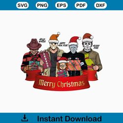 Horror Killer Characters Merry Christmas PNG Download