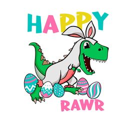 Toddler Boy Happy Eastrawr TRex Dinosaur Svg, Easter Day Svg, Easter Eggs Svg, Easter Bunny Svg, Dinosaur Svg, Funny Din