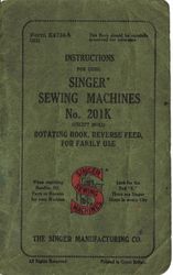 Singer 201-k Sewing Machine Manual