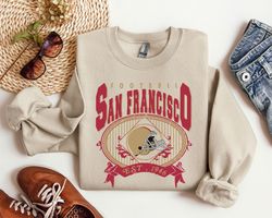 san francisco football printed sweatshirt, shirt for men and women, gift shirt on halloween, christmas, anniversaryy