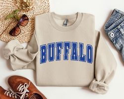 Vintage Buffalo Football Sweatshirt, Shirt for Men and Women, Gift Shirt on Halloween, Christmas, Birthday, Anniversary