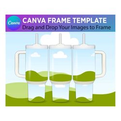 editable 40oz tumbler mockup template pdf easy drag and drop canva frame