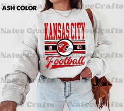 Kansas City Football Sweatshirt  Vintage Style Kansas City Football Crewneck Sweatshirt  Kansas City Sweatshirt  Sunday