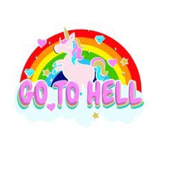 go to hell sticker, go to hell svg, unicorn, stickers, decals, unicorn sticker, funny, vinyl stickers, digital download