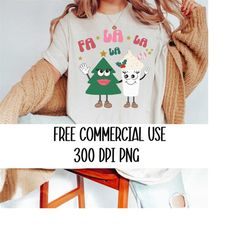 Falalala Png, Free Commercial Use, Retro Groovy Christmas Png, Sublimation Png, Digital Download, Christmas Tree Png, Ho