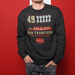 San Francisco Football Sweatshirt, Vintage Style San Francisco Football Crewneck, Niners Sweatshirt