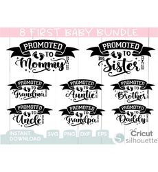 Baby Announcement Svg, First Baby Svg,Mom Svg,Mama Svg,New Baby,Big Brother,Family Matching Shirt,Big Sister,Pregnancy,Svg,Png,Dxf,Cut Files