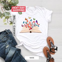 Book Lover Shirt PNG, Flower Books Shirt PNG, Gift for Book Lover, Reading Shirt PNG, Book With Flowers, Floral Books, G