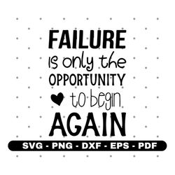 Failure is only the opportunity svg, Failure svg, T shirt design svg, Cricut and Silhouette, Cut files, Vector, Instant