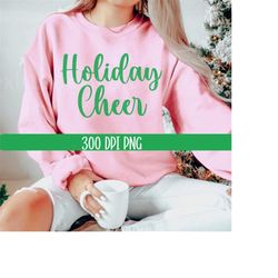 Holiday Cheer PNG, Commercial Use, Preppy Christmas Png, Sublimation, Cute Png For the Holidays, Christmas Png, Merry Pn
