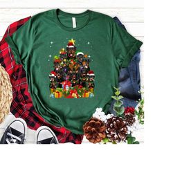 Rottweiler Dog Christmas Tree T shirt, Rottweiler Dog Christmas Tee, Rottie Mom Shirt, Dog Christmas Shirt,Rottweiler T-