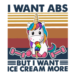 Unicorn I Want Ice Cream More Vintage Svg Summer Shirt Vector, Holiday Gifts For Girl, Family Svg, Digital Download