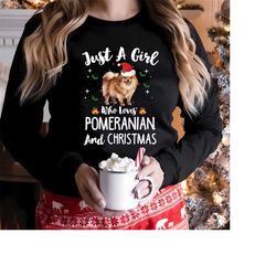 Cute Pomeranian Dog Christmas Lights christmas T shirt, Pomeranian Dog Christmas Sweatshirt,Christmas Pomeranian Dog Shi