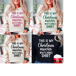 Christmas Png, FREE COMMERCIAL USE, Christmas Movie Watching Shirt, Sublimation Design, Holiday Png, Digital Download, F