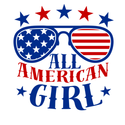 All American GIRL Svg, 4th of July Svg, Patriotic Svg, American Boy Svg, America Svg, Boy Svg, Tshirt Design, Svg, Dxf