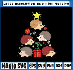 Funny Hedgehog Christmas Tree svg png file Cute Christmas Design  merry christmas  for Cricut and Sublimationtion