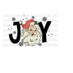 Retro Santa Joy Png, Retro Christmas Png, Christmas Santa Png, Christmas Joy Png, Sublimation Design
