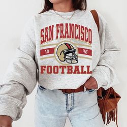 San Francisco Football Sweatshirt, San Francisco Shirt, San Francisco Football Sweater, Retro San Francisco Football Cre