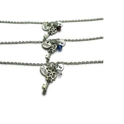3 Sisters Key Bracelets Personalized With initials And Birthstones, Three Sisters Gift, Bracelets For 3 Sisters, Sisters