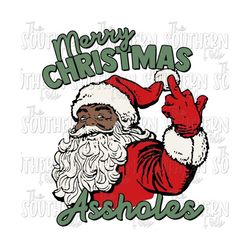 Black Merry Christmas Assholes Sublimation Design, PNG File, Digital Download, Sublimation Designs Downloads, Sublimation Designs