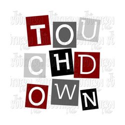 Touchdown Maroon PNG File, Sublimation Designs Downloads, Digital Download, Football Design, Sublimation PNG