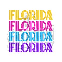 Retro Florida PNG File, Sublimation Design Download, Digital Download