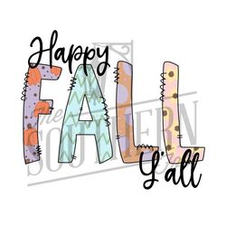 Pastel It's Fall Y'all Hand Drawn Sublimation Design, PNG File, Digital Download, Sublimation Designs Downloads