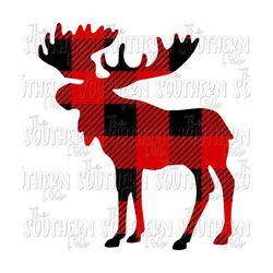 Plaid Moose Sublimation Design, PNG File, Digital Download, Sublimation Designs Downloads, Christmas Sublimation