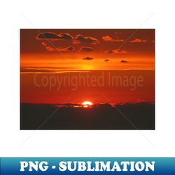 Red Sky Sunset Clouds - Exclusive PNG Sublimation Download - Fashionable and Fearless