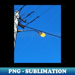 Golden Glow Street Light Photo Print - High-Resolution PNG Sublimation File - Add a Festive Touch to Every Day