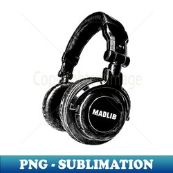 Madlib Retro Headphones - Stylish Sublimation Digital Download - Bold & Eye-catching